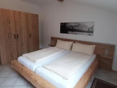 Ein Bett oder Betten in einem Zimmer der Unterkunft Alpenglück am Wendelstein