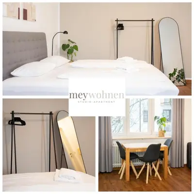 Ein Bett oder Betten in einem Zimmer der Unterkunft meywohnen Prien am Chiemsee