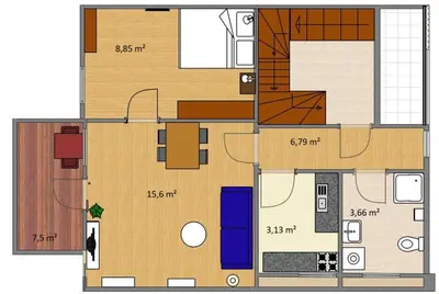 Grundriss der Unterkunft Holiday apartment Sybille in Bad Kohlgrub