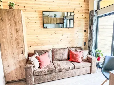 Ein Sitzbereich in der Unterkunft Holiday Home Tiny Haus Glockenalm-Haus Sissi by Interhome