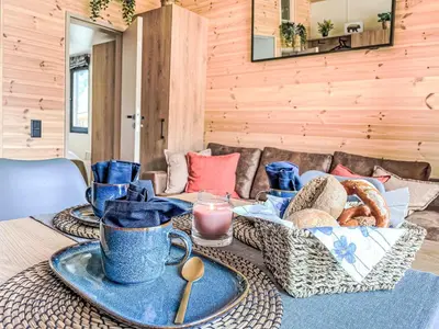 Ein Sitzbereich in der Unterkunft Holiday Home Tiny Haus Glockenalm-Wendelsteinblick by Interhome