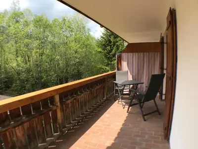 Ein Balkon oder eine Terrasse in der Unterkunft Apartment Laber