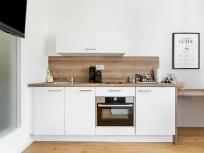 Küche/Küchenzeile in der Unterkunft My Suite II - Augsburg City - Netflix