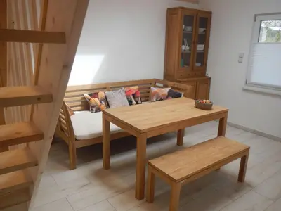 Ein Sitzbereich in der Unterkunft Apartment Gemütliches Appartement in Rettenbach Am Auerberg by Interhome