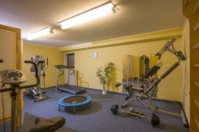 Das Fitnesscenter und/oder die Fitnesseinrichtungen in der Unterkunft Bergschlössl Whg 10
