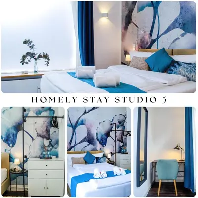 Ein Bett oder Betten in einem Zimmer der Unterkunft HOMELY STAY Studio 5 - Trendy Self-Check-In Stay in Munich